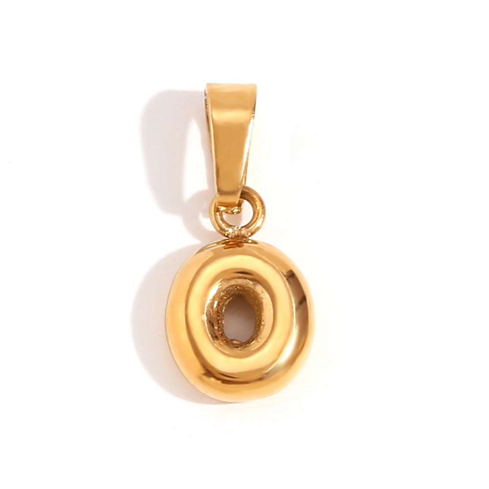 Wholesale Stainless Steel Gold Mini Bubble Letter Pendant